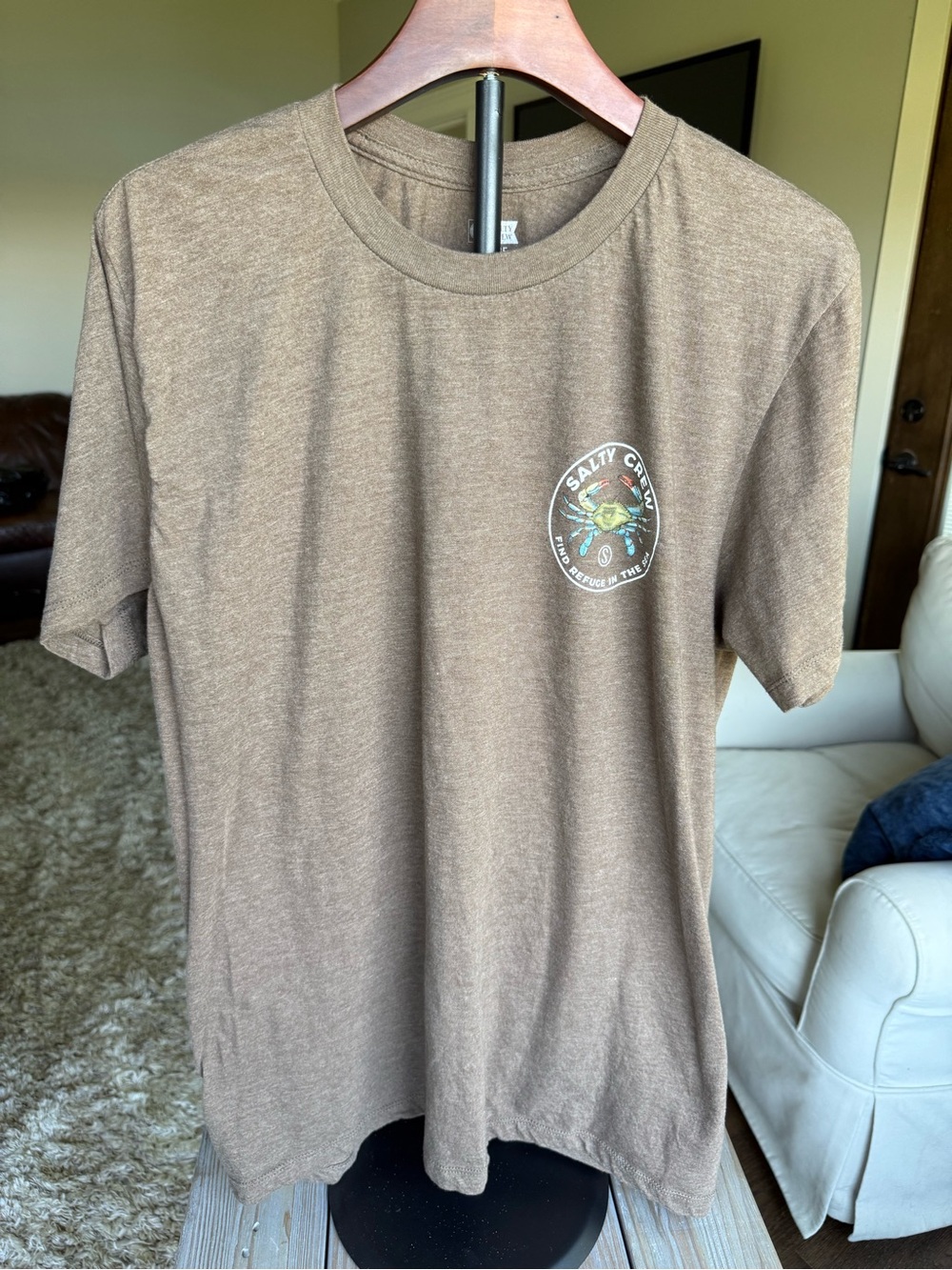 Men’s Salty Crew Heather Brown Graphic Tee